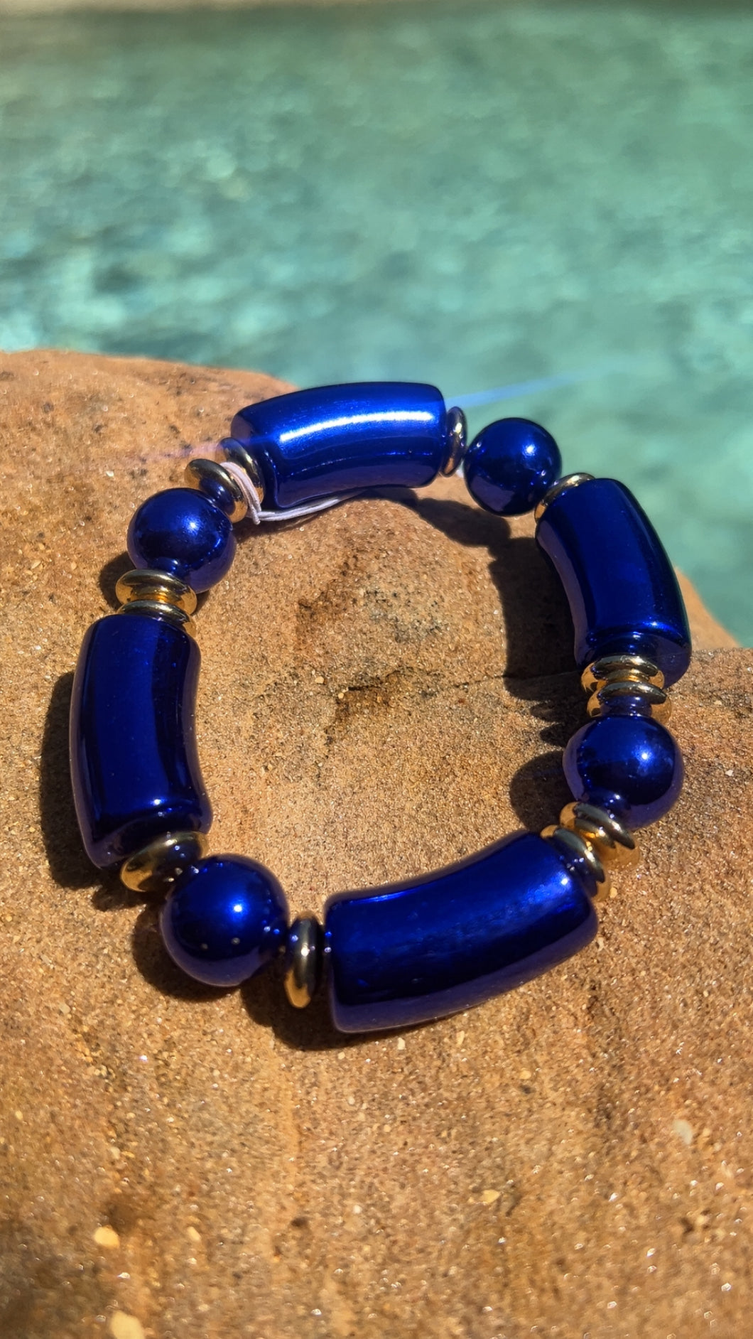 Ocean Blue Metallic Bracelet
