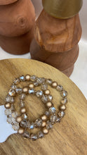 Load image into Gallery viewer, Champagne Beaded Stretch Bracelet Set