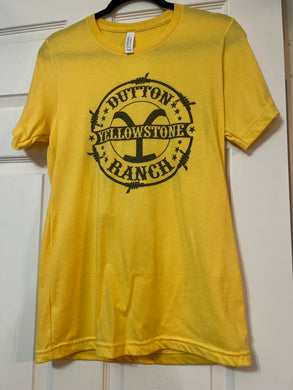 Yellowstone Dutton Ranch Tshirt Golden Yellow