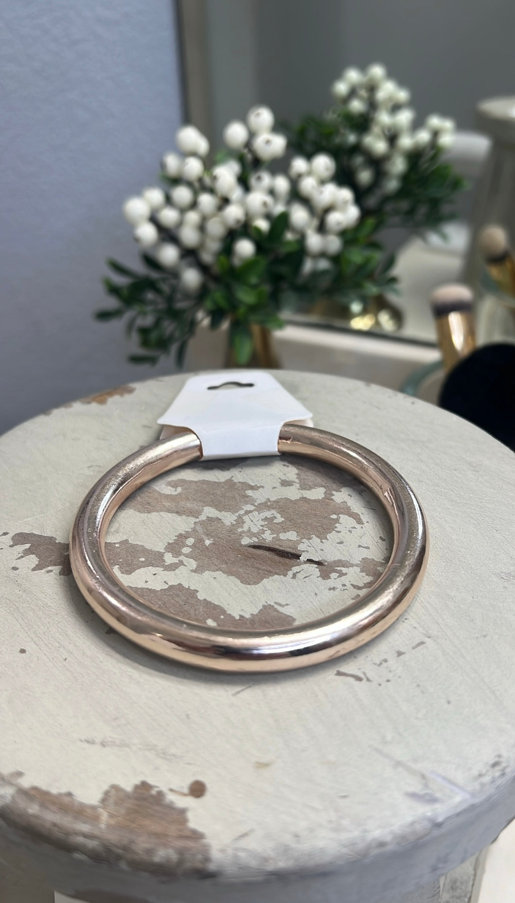Rose Gold Thin Metal Bracelet