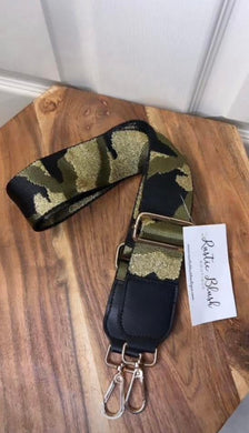 Gold Glitter Camo Bag Strap