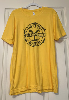 Yellowstone Dutton Ranch Tshirt Golden Yellow