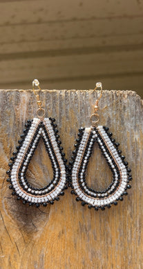 Bali Beaded Open Teardrop Earrings