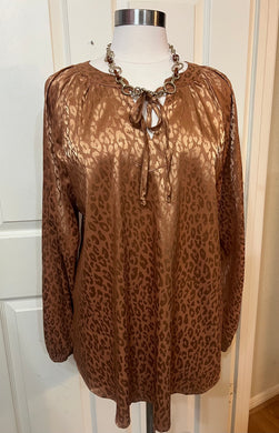 Wild About You Caramel Satin Top