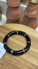 Load image into Gallery viewer, Midnight Black Gold Bar Squad Bracelet