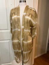 Load image into Gallery viewer, Tropical Sunsets Gold Tie Dye Metallic Kimono