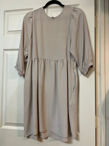 Toes In The Sand Light Beige Babydoll Dress