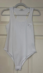 White Racer Back Tank Bodysuit