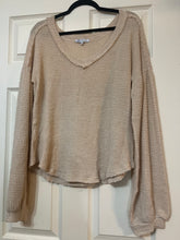 Load image into Gallery viewer, Can’t Wait Sand Waffle Long Sleeve Top