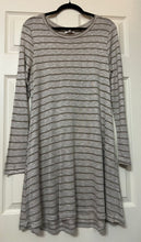 Load image into Gallery viewer, Plan a Trip Olive/Taupe Striped Long Sleeve Dress