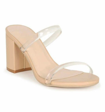 Wren Clear Strap Nude Heels