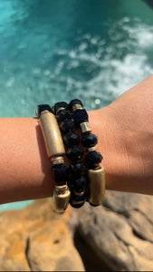Bermuda Black & Gold Bracelet Set