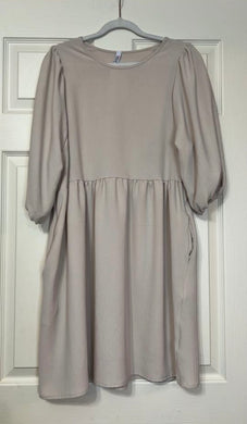 Toes In The Sand Light Beige Babydoll Dress