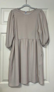 Toes In The Sand Light Beige Babydoll Dress