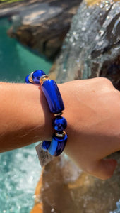 Ocean Blue Metallic Bracelet