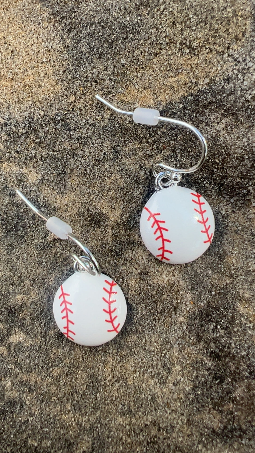 Left Field Baseball Dangle Earrings