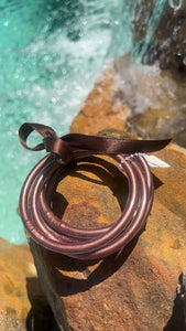 Brown Metallic Jelly Bracelet Set