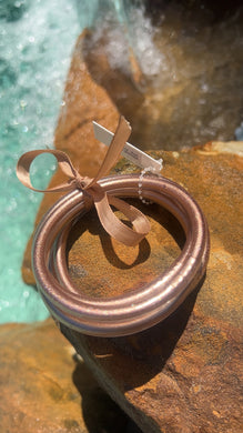 Rose Gold Metallic Jelly Bracelet Set