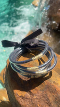 Load image into Gallery viewer, Black Glitter Jelly Bracelet Set