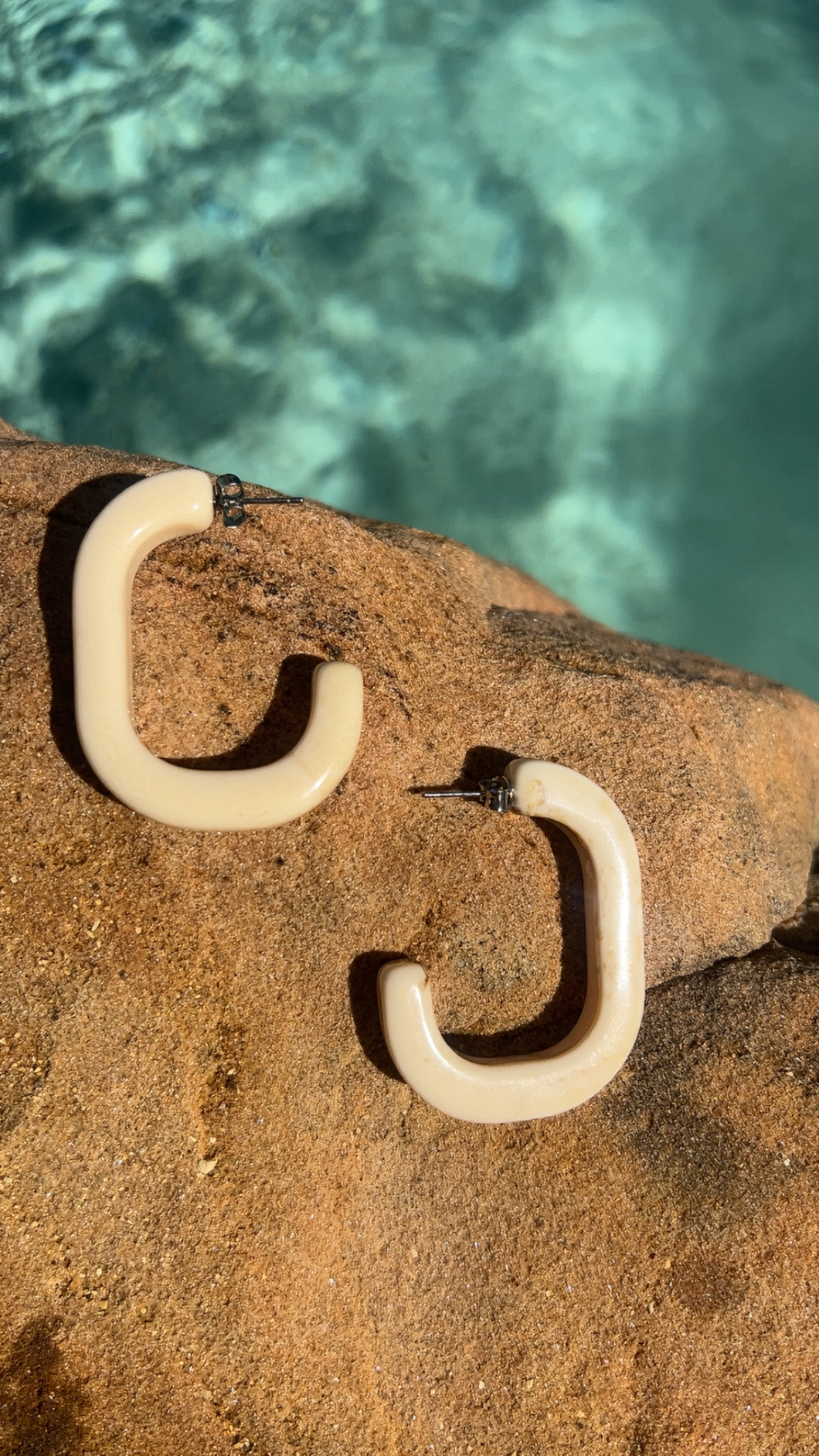 Buttercup Open Hoop Acrylic Earrings