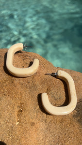 Buttercup Open Hoop Acrylic Earrings
