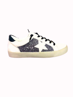 PREORDER Paris Pewter Glitter Star Sneakers